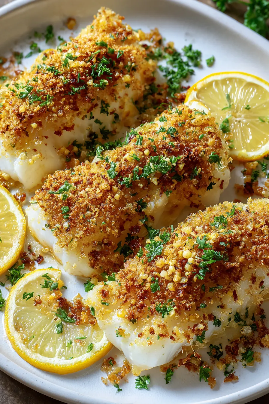 Crispy Garlic Lemon Cod – My Food Plans