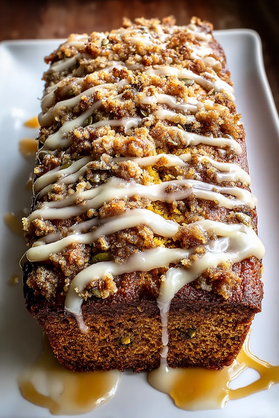 Pumpkin Bread with Streusel Topping and Maple Glaze – My Food Plans