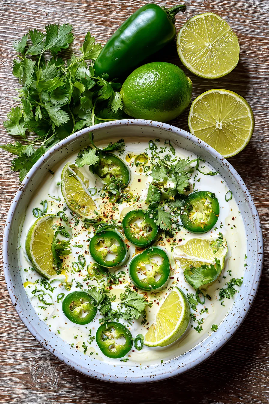 Creamy Cilantro and Garlic Sauce with Fresh Jalapeños and Zesty Limes – My Food Plans