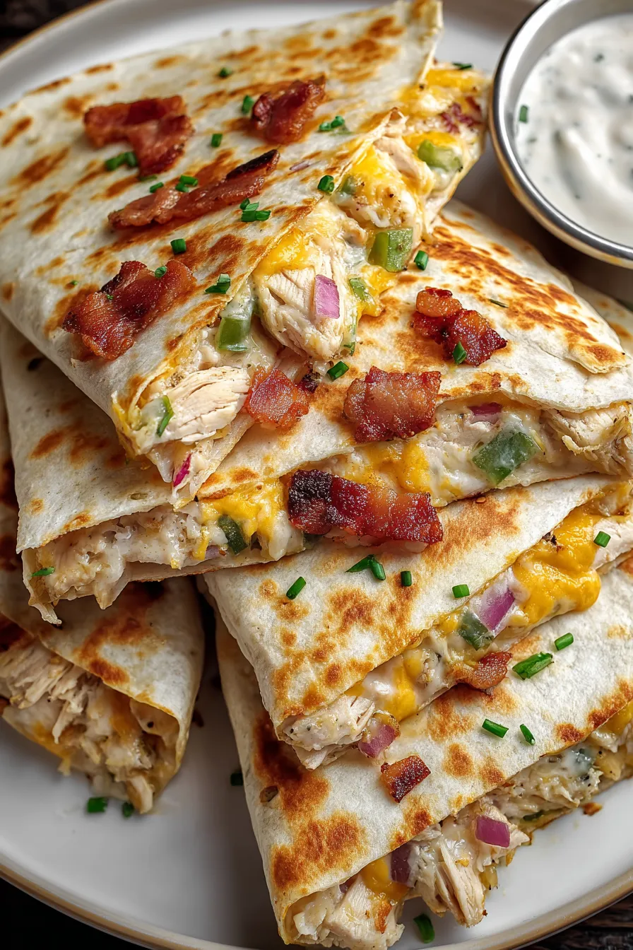Chicken Bacon Ranch Quesadillas – My Food Plans