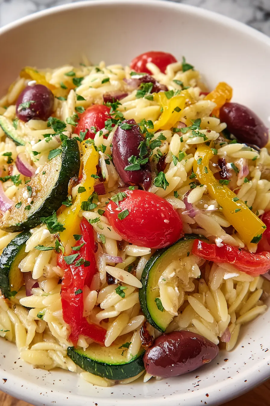 Savory Mediterranean Orzo Dinner – My Food Plans