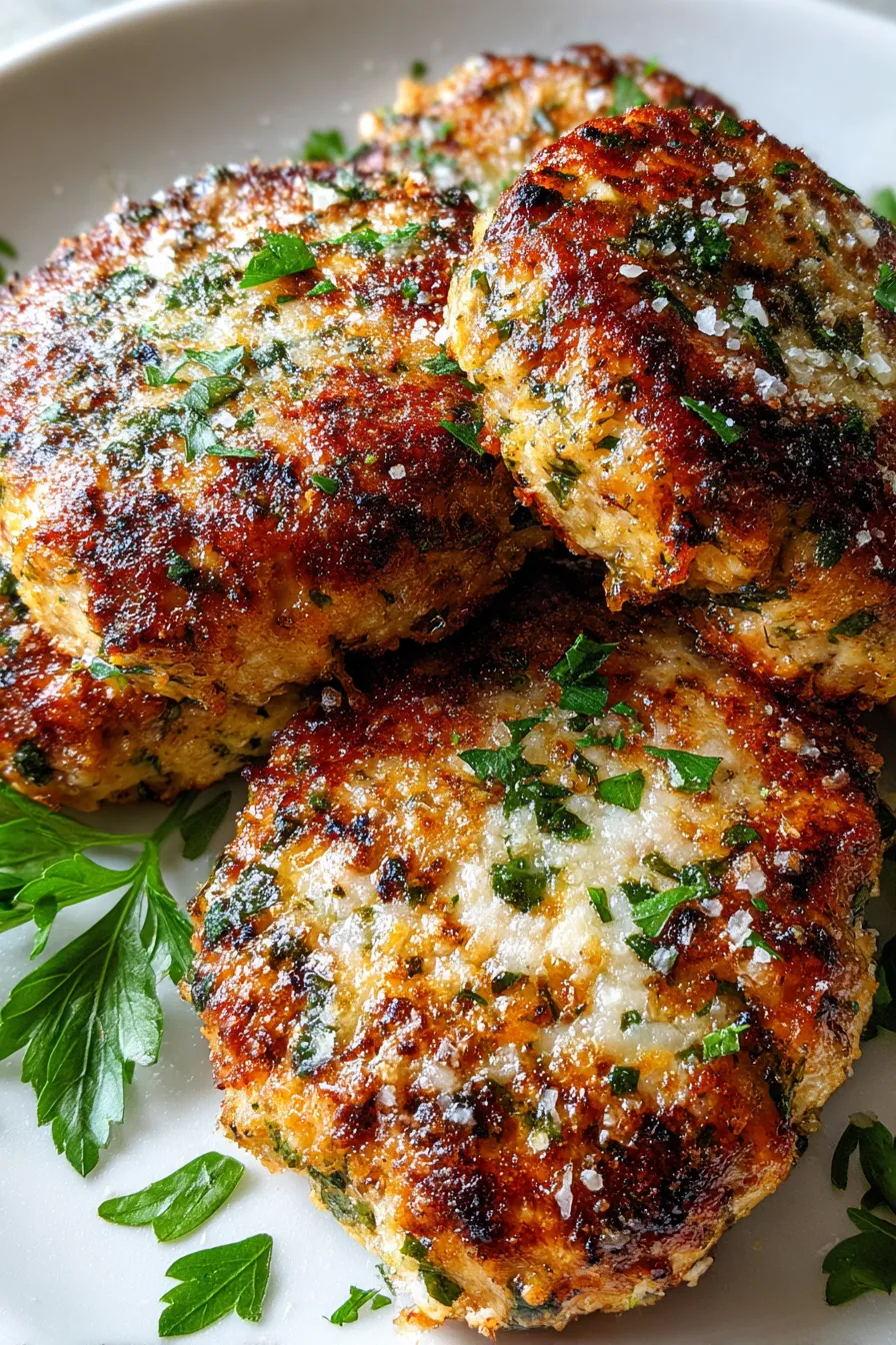 Garlic Parmesan Chicken Meatloaves – My Food Plans
