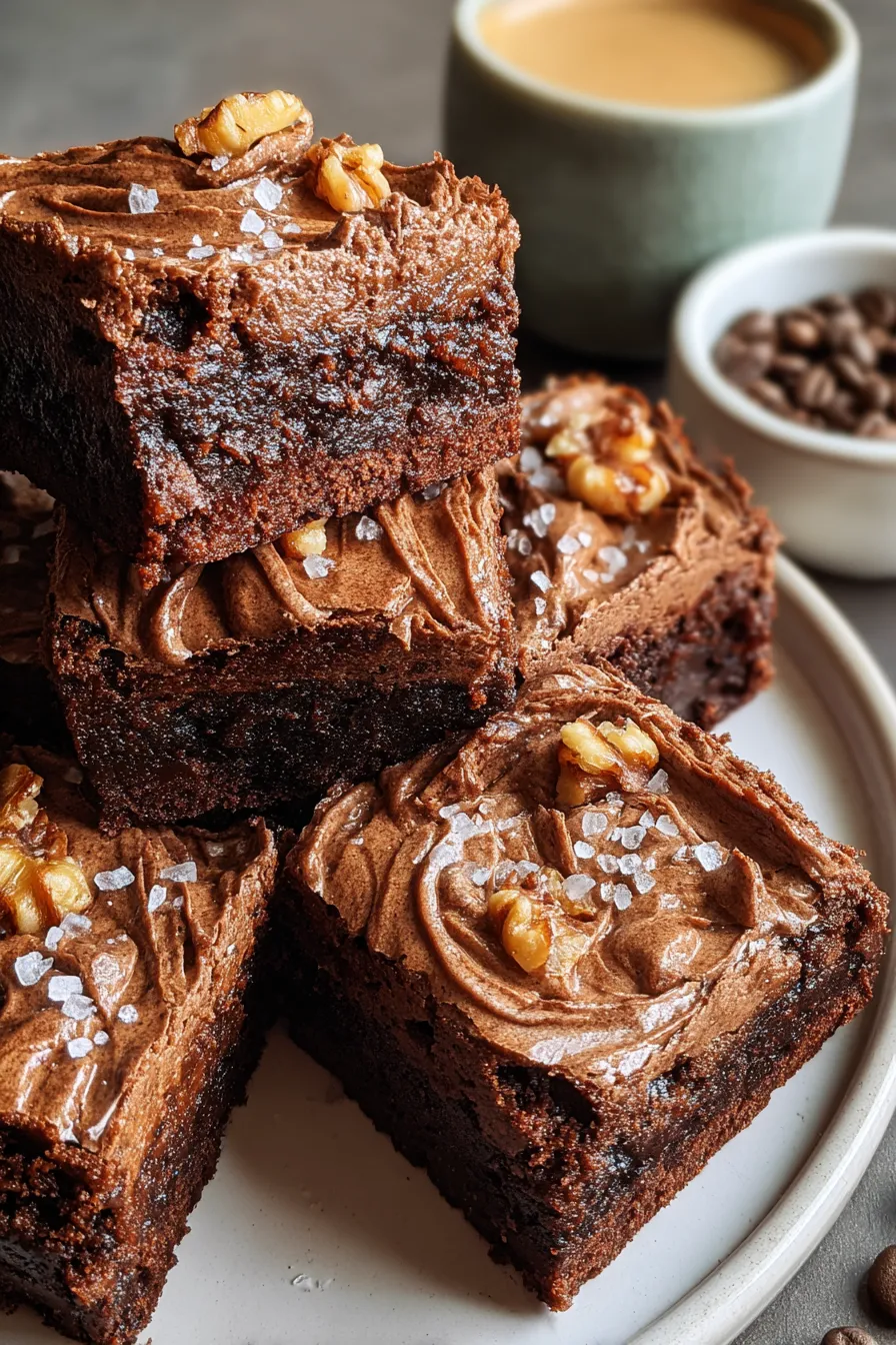 Frosted Coffee Brownies – My Food Plans