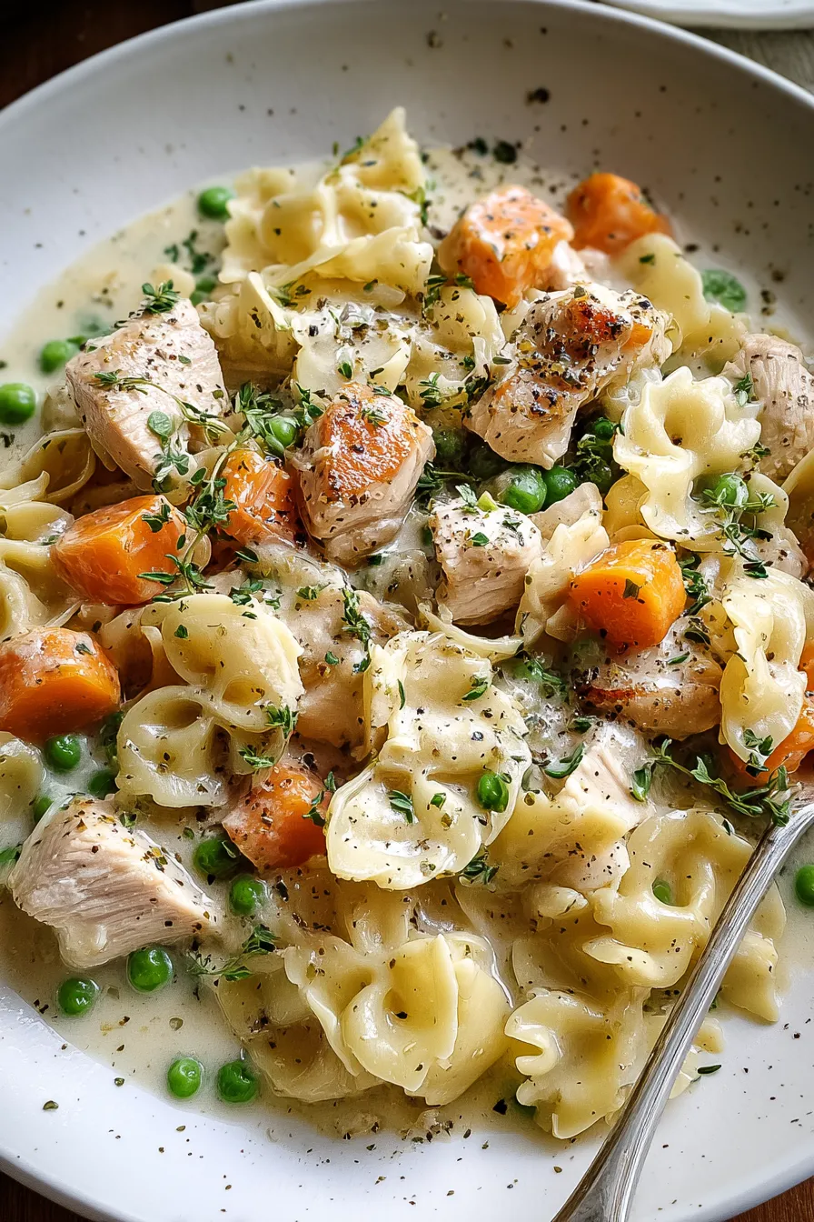 Classic Chicken Pot Pie Pasta – My Food Plans
