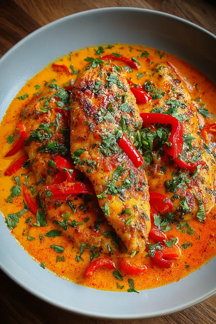 Tilapia in Roasted Pepper Sauce – My Food Plans