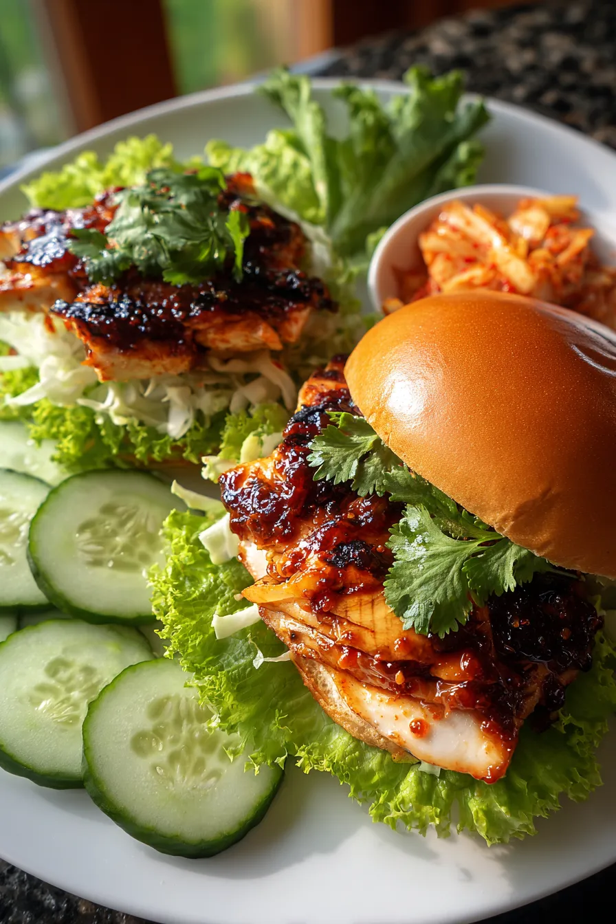 Korean BBQ Grilled Chicken Sandwich – My Food Plans