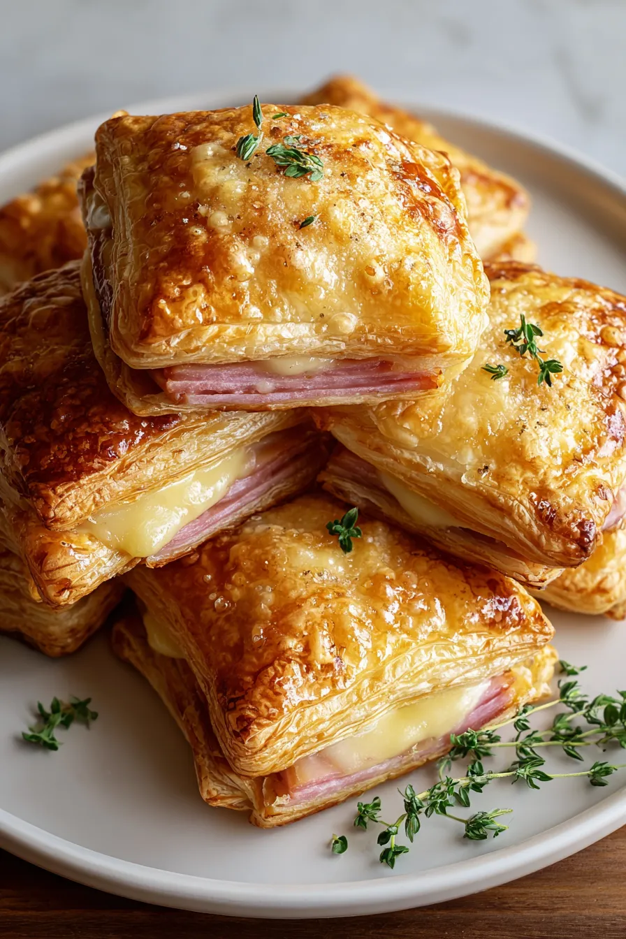 Crispy Ham & Cheese Puff Pastry Stacks – My Food Plans