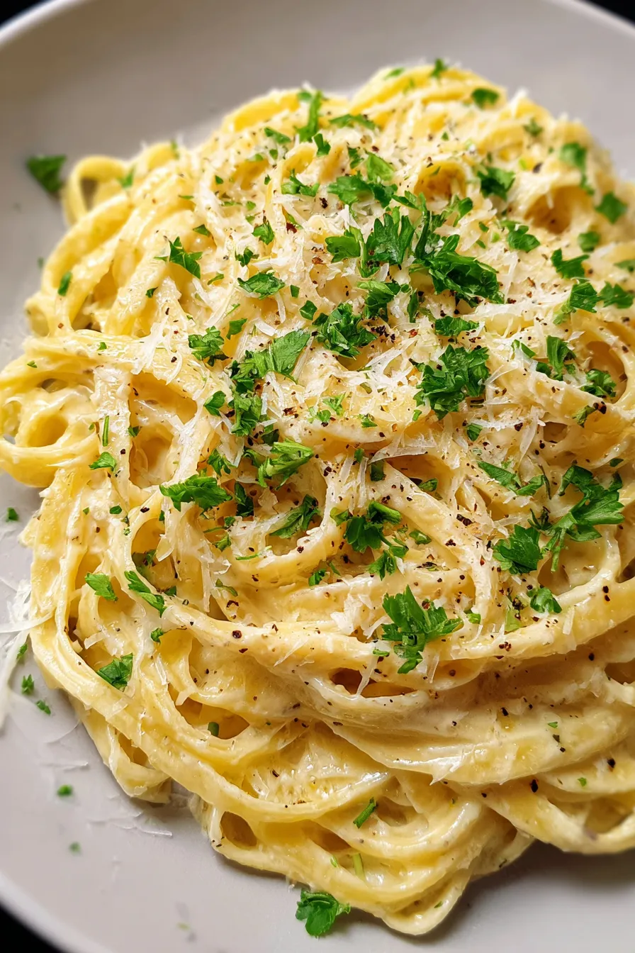 One Pot Creamy Garlic Pasta – My Food Plans