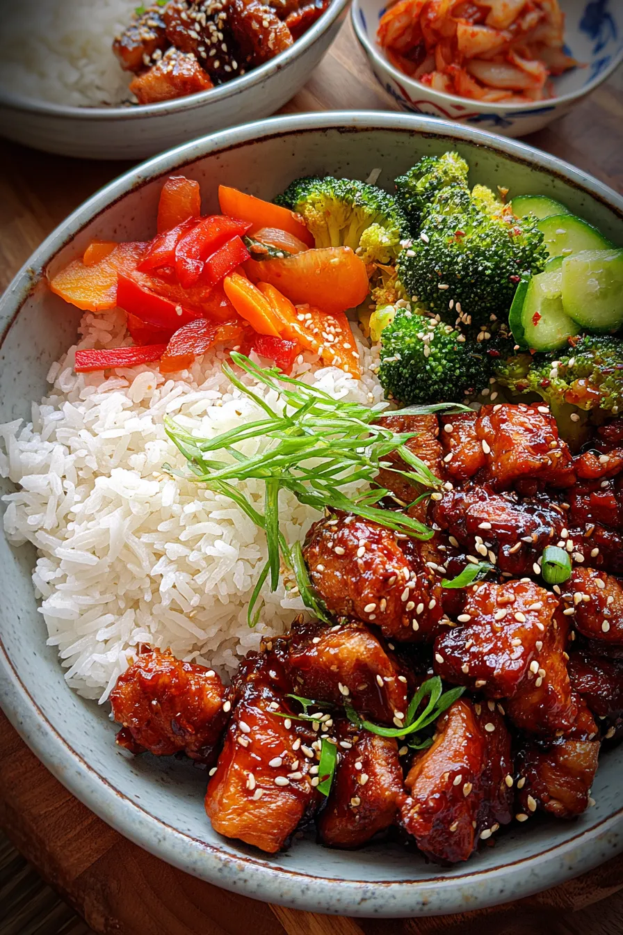 Spicy Korean BBQ Chicken Rice Bowl – My Food Plans