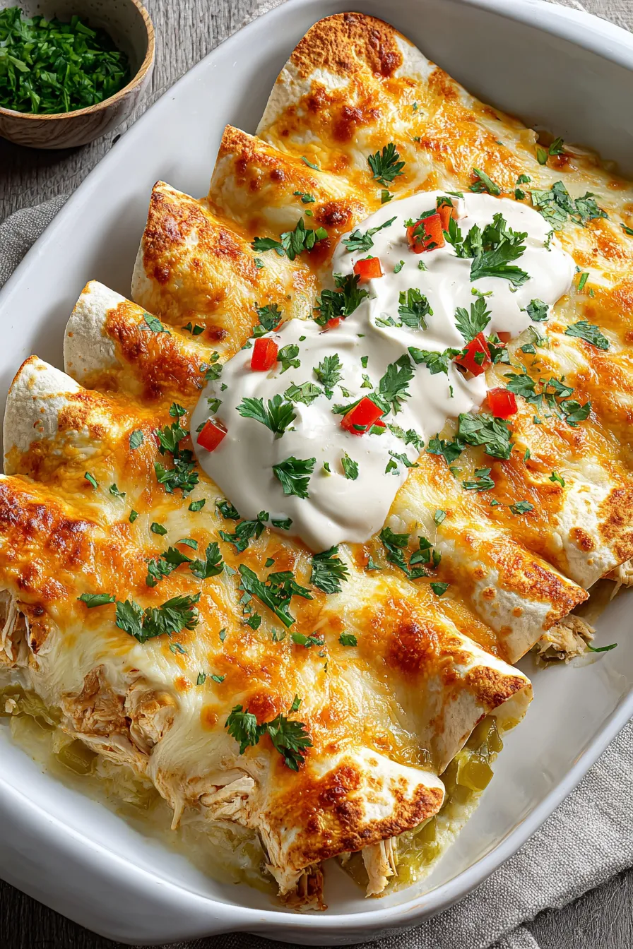 Chicken Enchiladas with Sour Cream White Sauce – My Food Plans