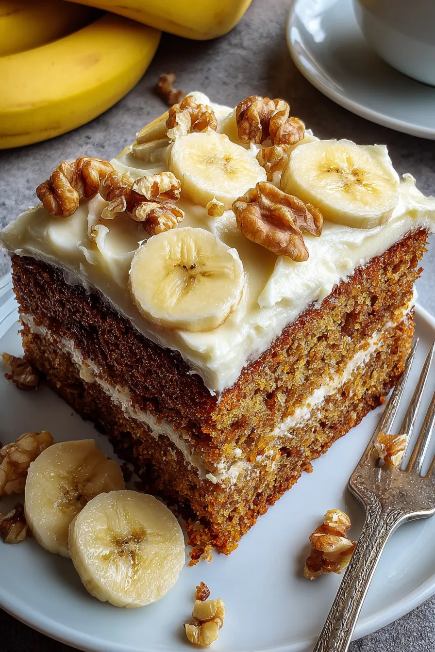 Banana Cake with Cream Cheese Frosting – My Food Plans