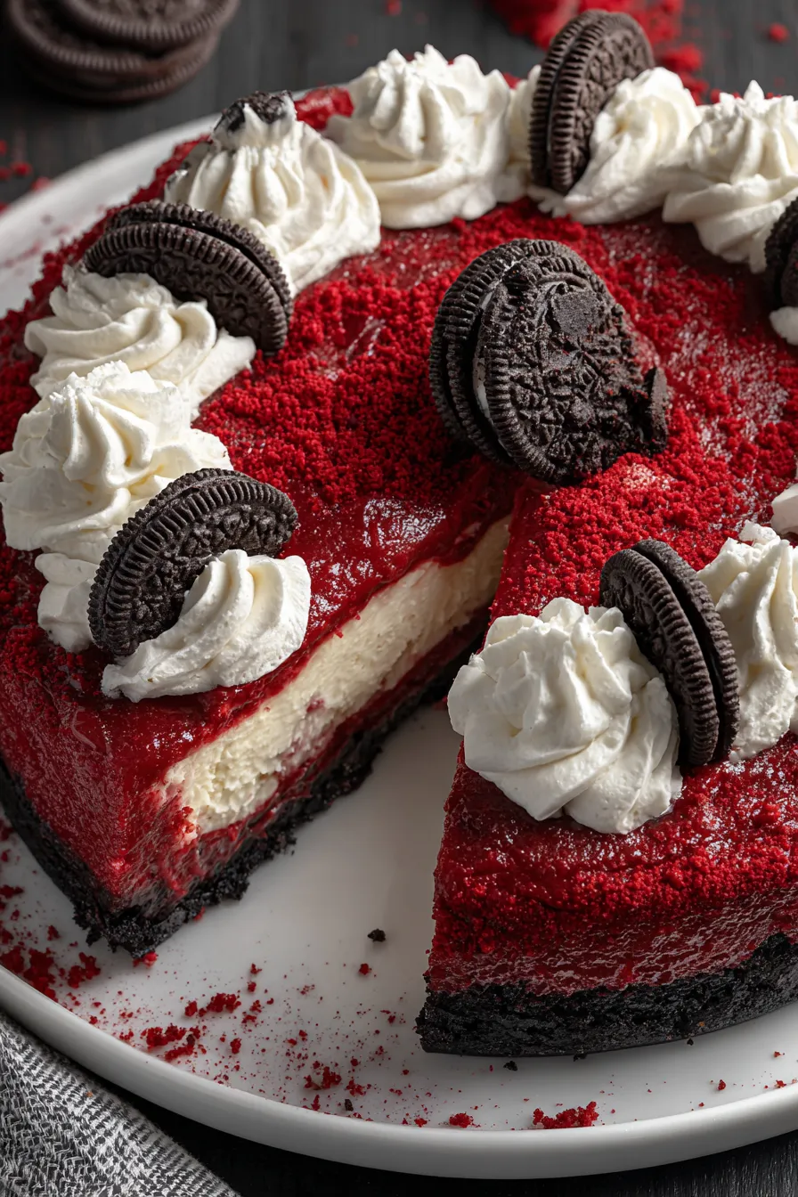 Red Velvet Oreo Cheesecake – My Food Plans