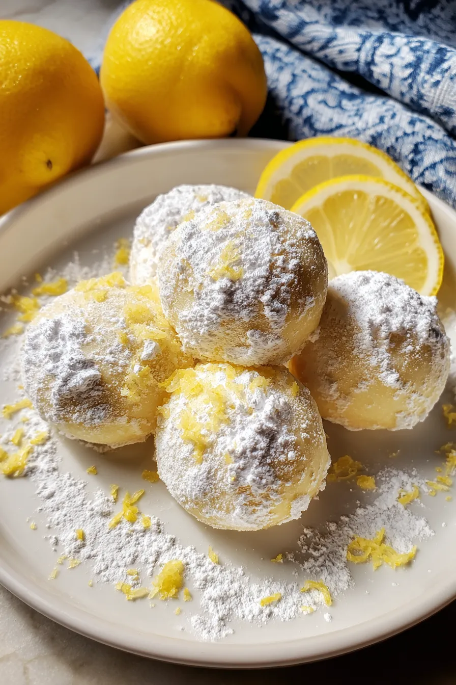 Zesty Baked Lemon Meltaways with Powdered Sugar – My Food Plans