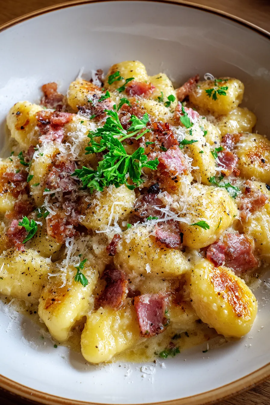 Gnocchi Carbonara with Bacon & Parmesan – My Food Plans