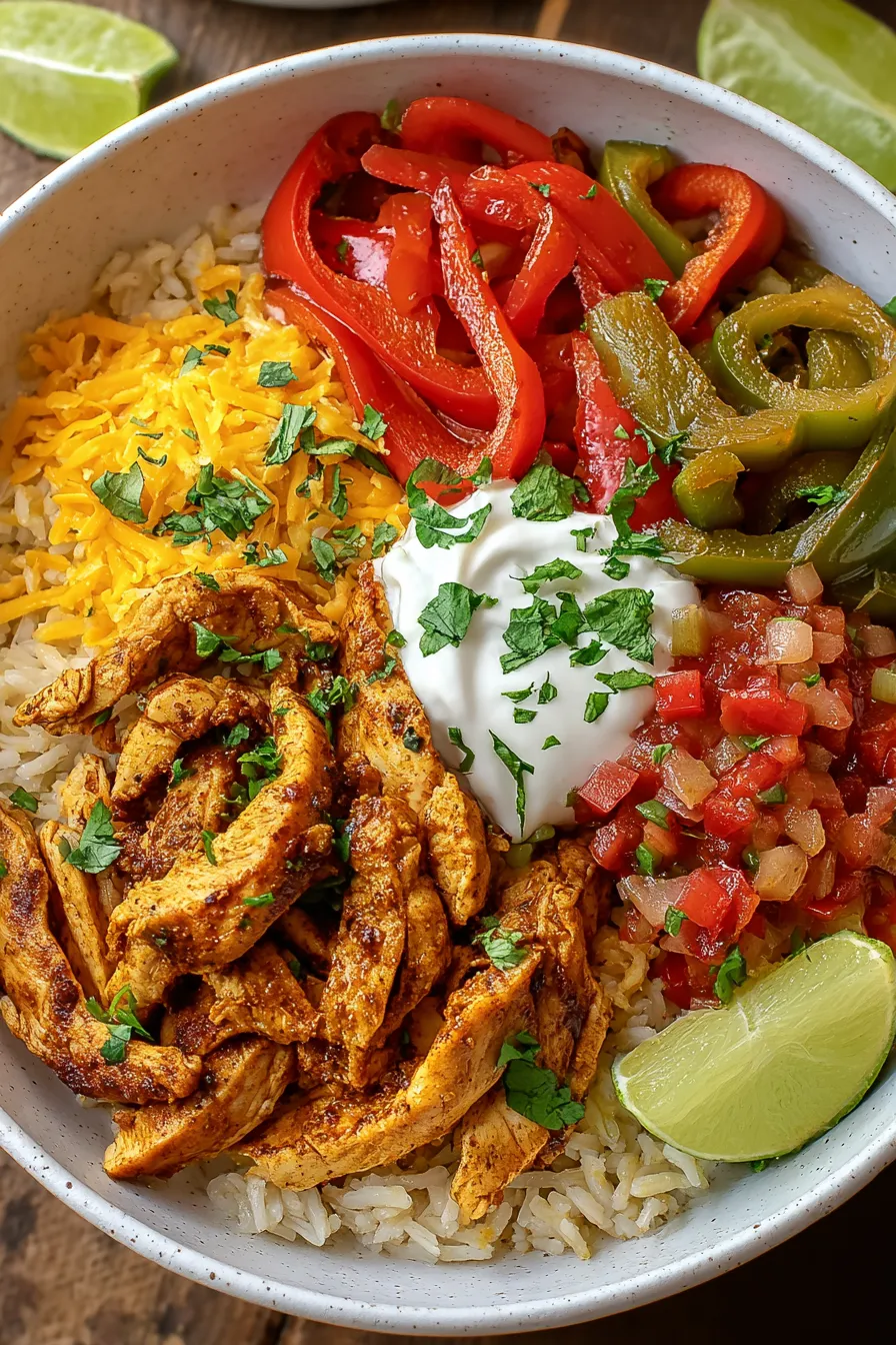 Chicken Fajita Rice Bowls – My Food Plans