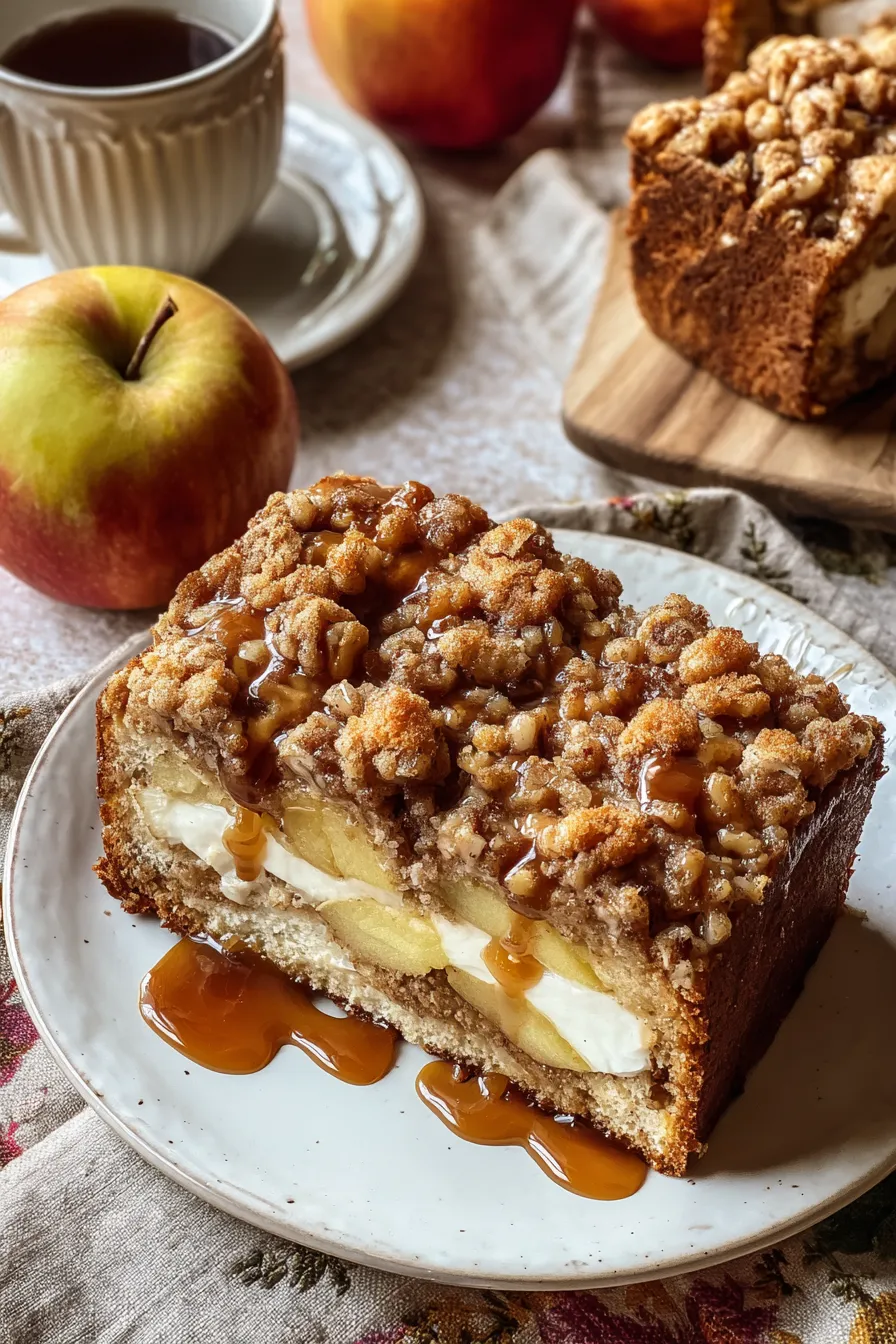 Apple Crisp Cheesecake Bread – My Food Plans