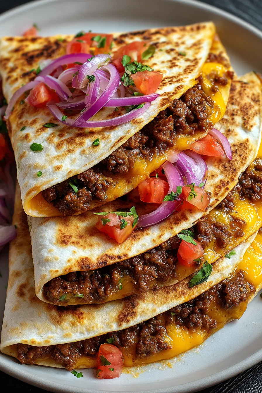 Grilled Spicy Smashburger Quesadillas – My Food Plans